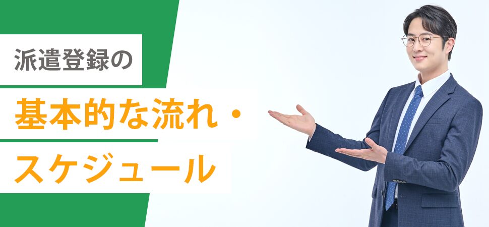 派遣登録の基本的な流れ・スケジュールの見出し画像